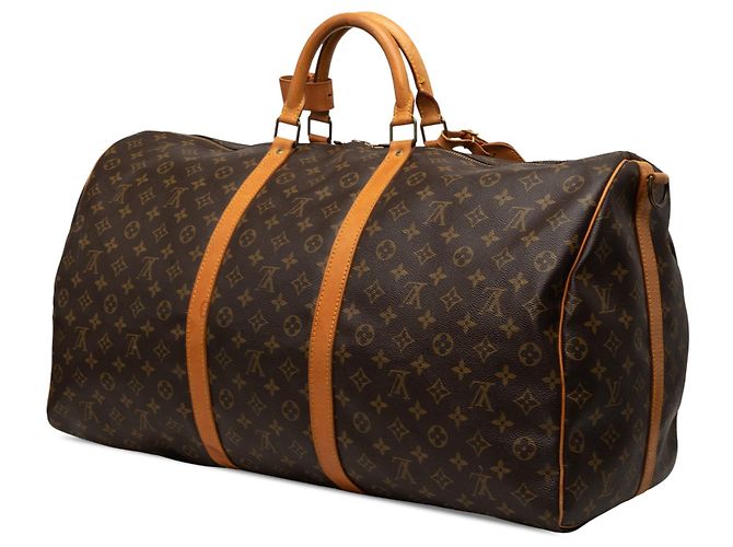 Sac de voyage Louis Vuitton Monogram Keepall Bandouliere 60 Marron - vue 2
