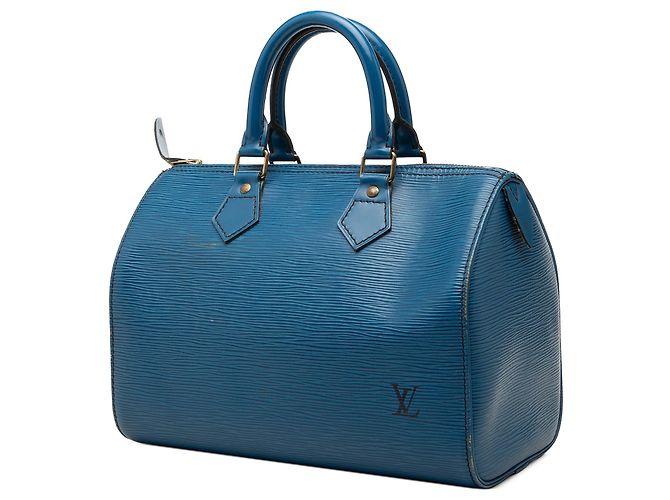 Borsa Boston Louis Vuitton Epi Speedy 25 Blu - vista 2