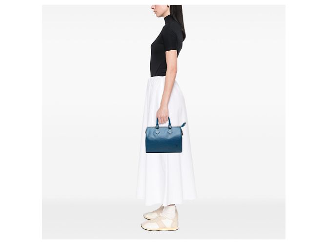 Borsa Boston Louis Vuitton Epi Speedy 25 Blu - vista 6