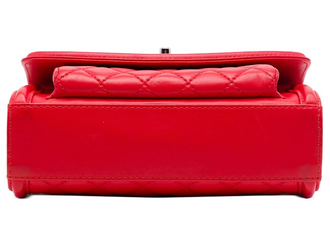 Borsa a tracolla Chanel Large Quilted Lambskin Geometric Flap rossa - vista 3