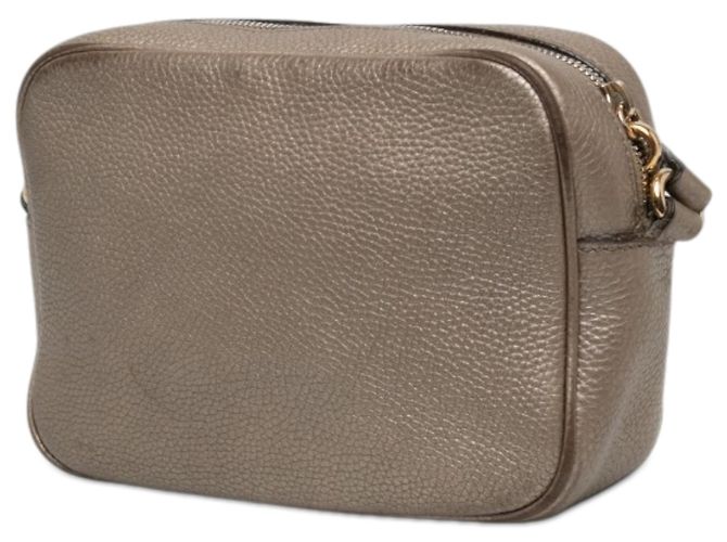 Borsa a tracolla Soho Disco Gucci in pelle di vitello metallizzata oro - vista 2