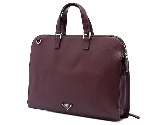 Mala de negócios Prada Saffiano vermelha - vista 2