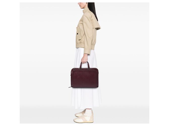 Mala de negócios Prada Saffiano vermelha - vista 5