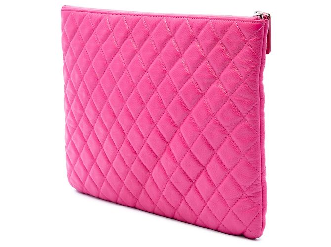 Chanel Large Quilted Caviar O Case Clutch Rosa - Ansicht 2