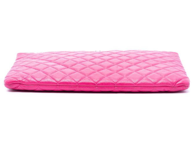 Chanel Large Quilted Caviar O Case Clutch Rosa - Ansicht 3