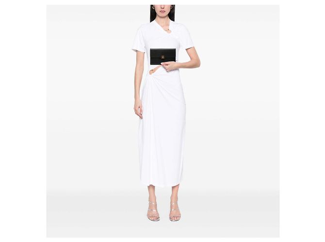 Chanel CC Long Wallet mit Klappe aus schwarzem Kalbsleder - Ansicht 7