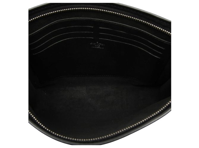 Borsa a pochette Pochette Voyage MM Louis Vuitton in pelle Epi nera e Damier Graphite Stripe - vista 4