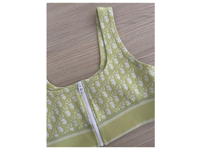 Top Dior con Stampa Monogramma Verde in Poliammide - vista 5