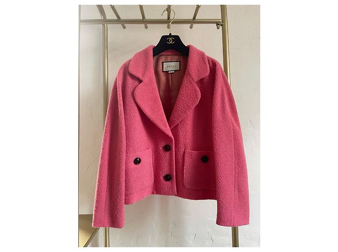 Casaco Gucci de lã rosa - vista 2