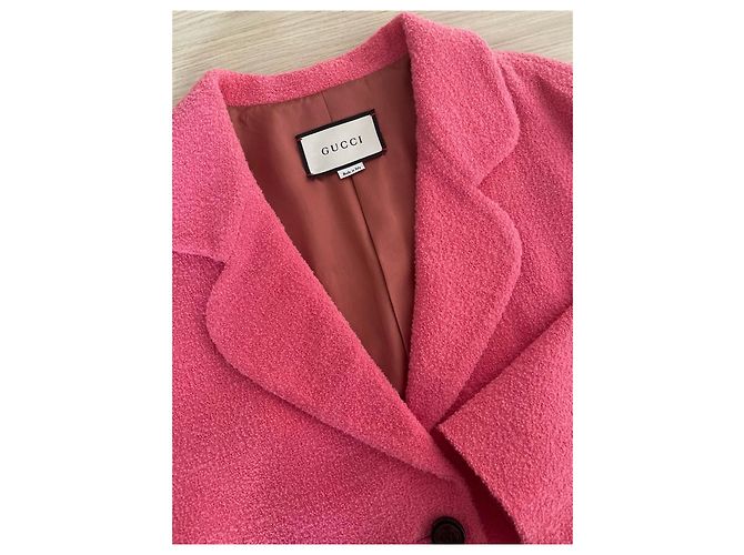 Casaco Gucci de lã rosa - vista 5