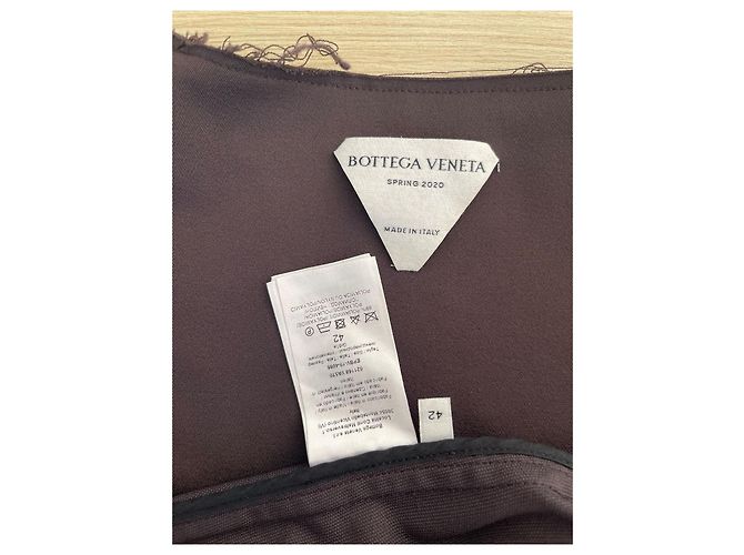 Top Bottega Veneta de seda castanho - vista 3