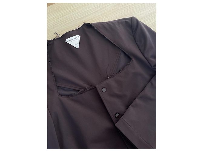 Top Bottega Veneta de seda castanho - vista 4