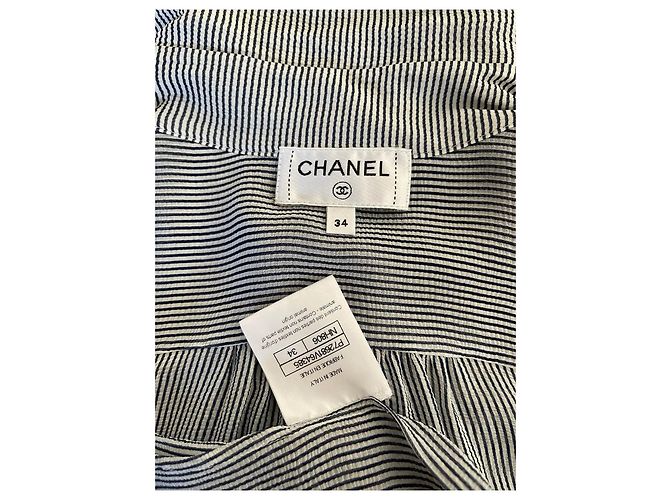 Chanel 24P Top in Seta Grigio - vista 3