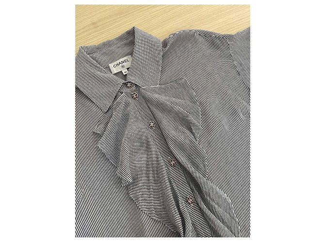 Chanel 24P Top in Seta Grigio - vista 4