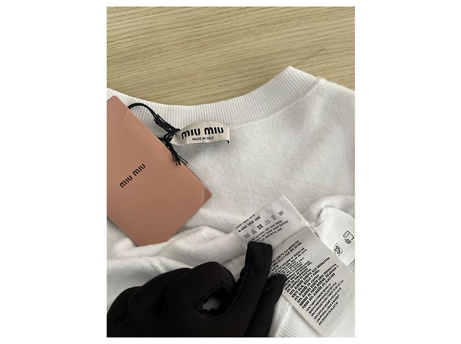 Miu Miu Baumwoll Hoodie mit Wolkenprint - Ansicht 3