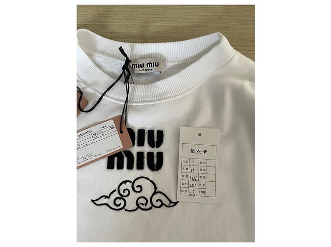 Miu Miu Baumwoll Hoodie mit Wolkenprint - Ansicht 5