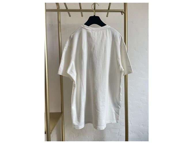 T-shirt Prada bianca in cotone con stampa a lettere - vista 2