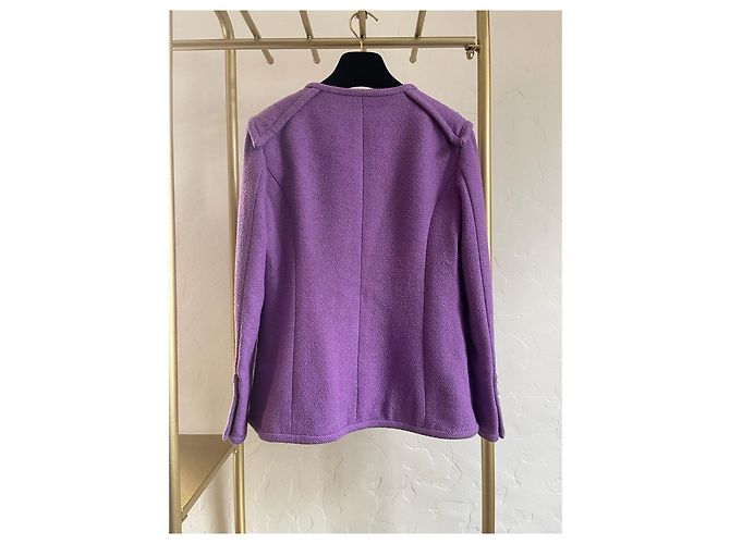 Chaqueta Chanel 20C de tweed morado - vista 2