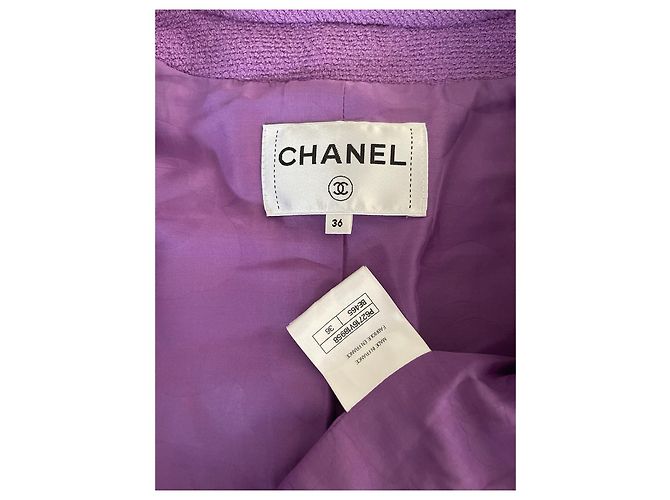 Chaqueta Chanel 20C de tweed morado - vista 3