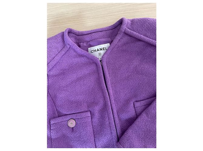Chaqueta Chanel 20C de tweed morado - vista 4