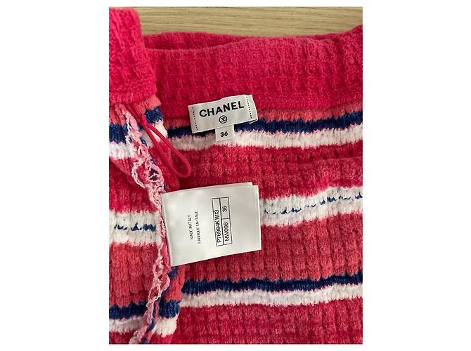 Falda Chanel 24P de tweed con estampado de cuadros - vista 4