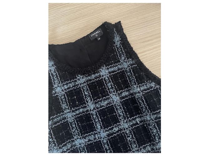 Gilet a quadri in tweed Chanel 24K - vista 4
