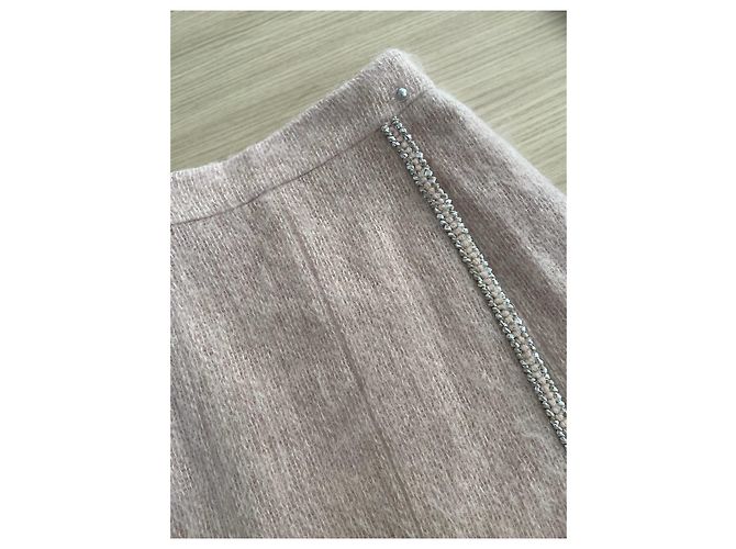 Saia Chanel 17K de tweed de mohair rosa - vista 4