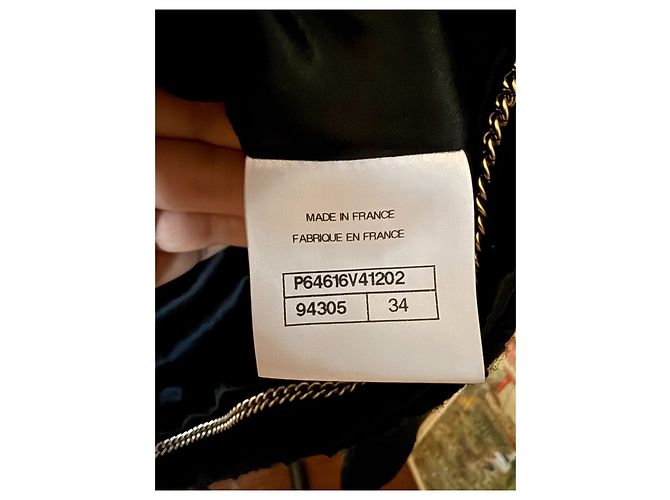 Chanel Black Tweed Jacket with Gold Buttons Size 34 - view 3