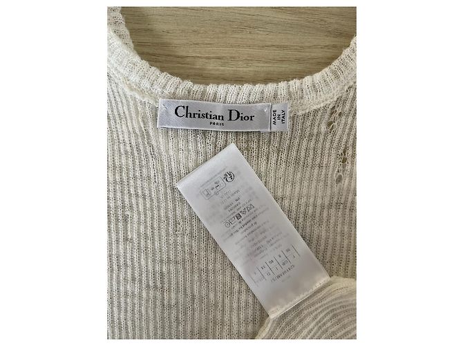 Top Dior Branco de Algodão com Bordado de Abelha - vista 3