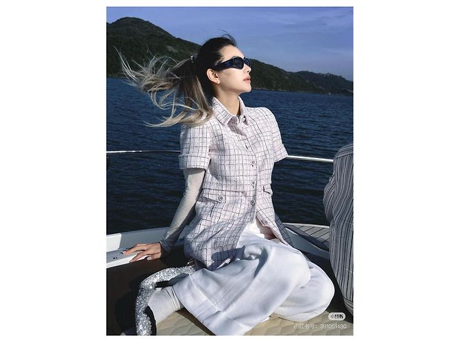 Chanel 25C Kleid aus rosa Tweed - Ansicht 6