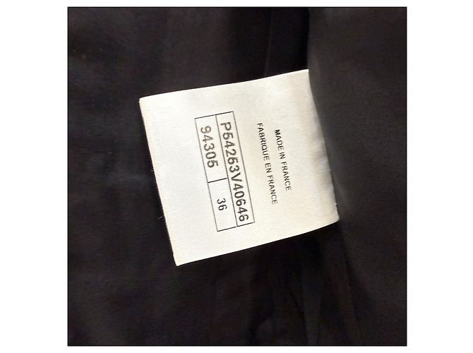 Chaqueta Chanel Rome de tweed negro - vista 8
