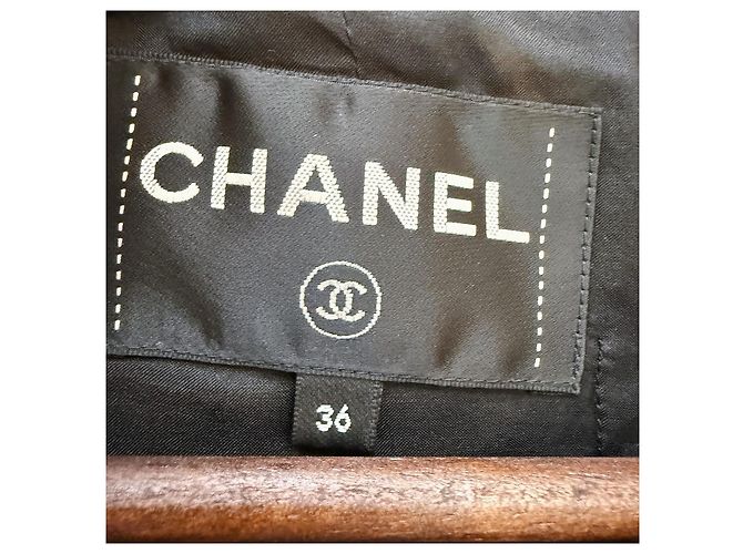Chaqueta Chanel Rome de tweed negro - vista 9