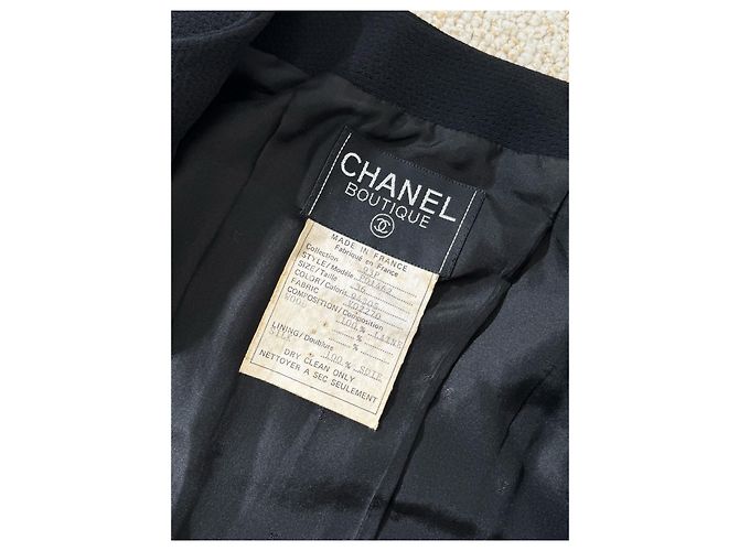 Chanel 93P Wollblazer Jacke Schwarz - Ansicht 6