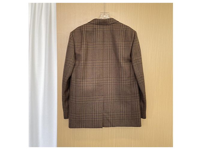 Céline Tweed Jacket Chestnut Check Pattern Size 40 - view 2