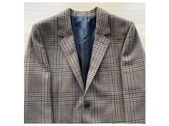 Céline Tweed Jacket Chestnut Check Pattern Size 40 - view 3