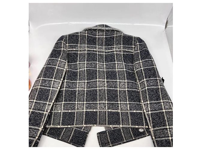 Chaqueta Chanel de tweed gris - vista 5