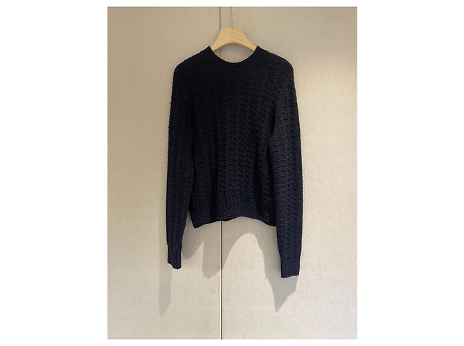 Cárdigan Chanel 23B de punto en cashmere azul marino - vista 2