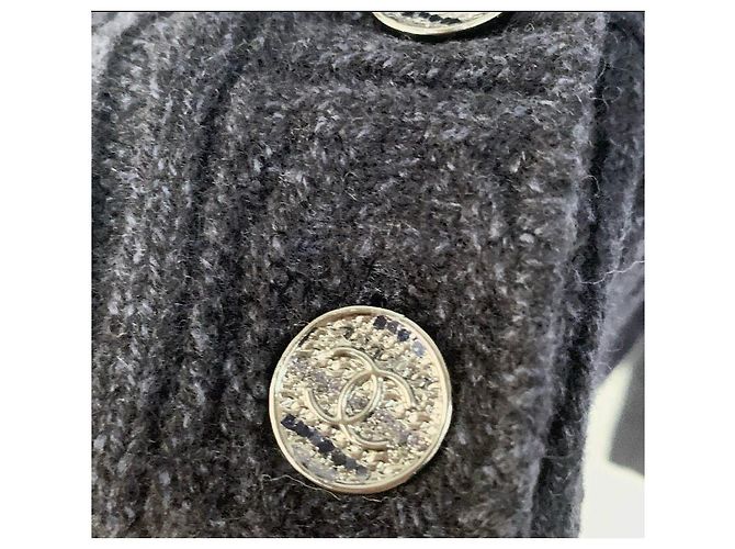 Cárdigan Chanel 23B de punto en cashmere azul marino - vista 6