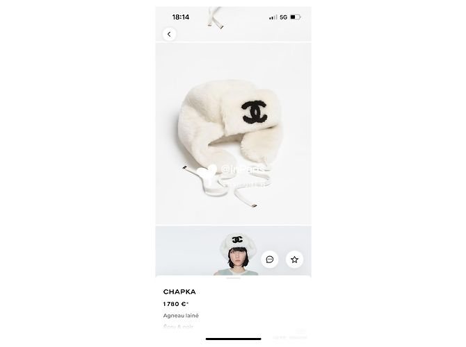 Chapéus Chanel 25N Coco Neige - vista 5