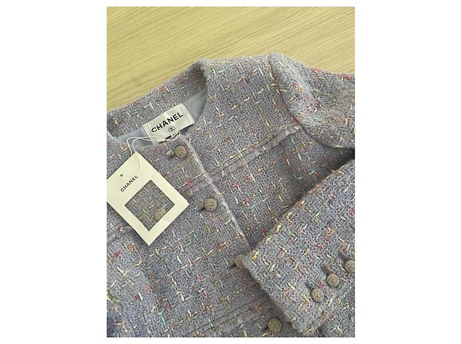 Casaco Chanel 25B de Tweed Roxo - vista 5