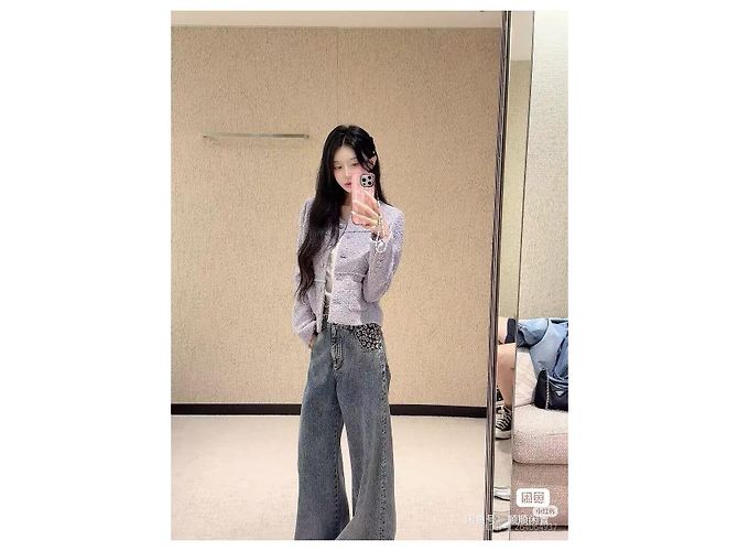 Casaco Chanel 25B de Tweed Roxo - vista 7
