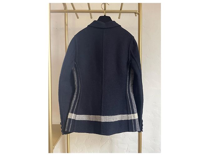 Chaqueta Dior Navy de Lana Cruzada - vista 2