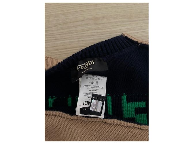 Pull Fendi en laine color-block - vue 3
