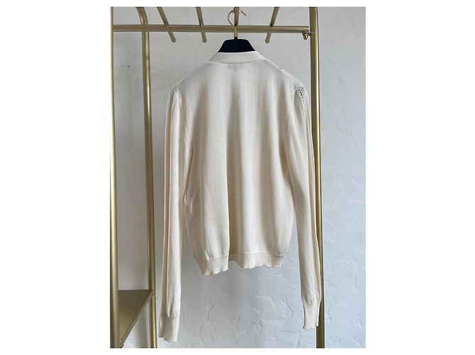 Pull Chanel Cuba en laine beige - vue 2