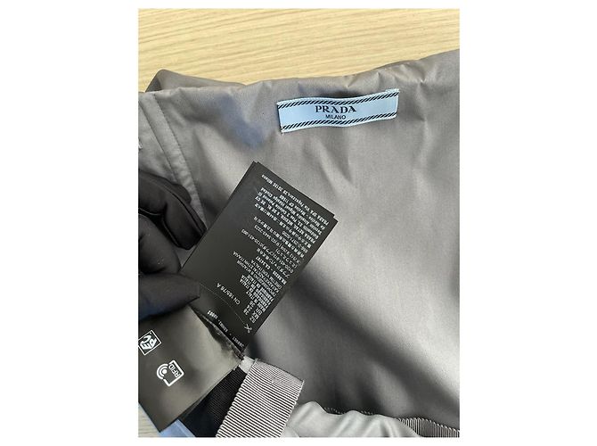 Prada Kleid aus grauer Seide trägerlos Satin - Ansicht 3
