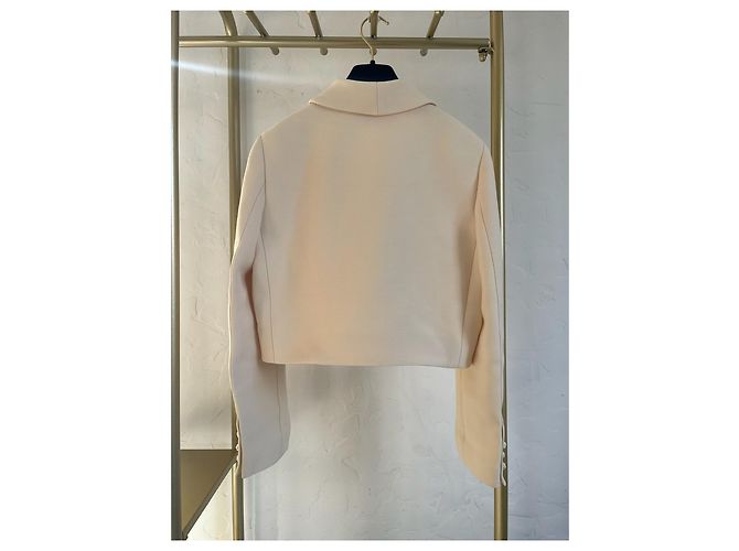 Dior Jacke aus weißer Seide - Ansicht 2
