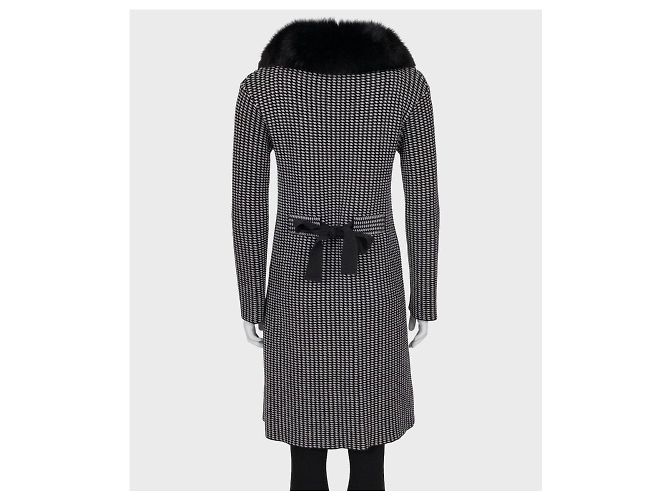 Christian Dior Black & White Wool  Coat Sz. S Pre-owned - view 3