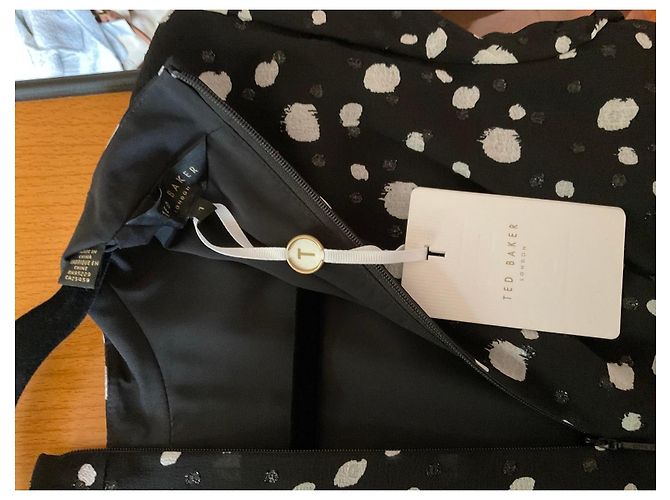 Ted Baker Black & White Polka Dot Dress - view 3