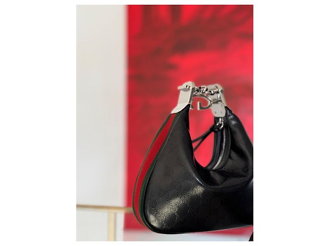 Bolso Hobo Gucci Attache Monograma Negro - vista 2