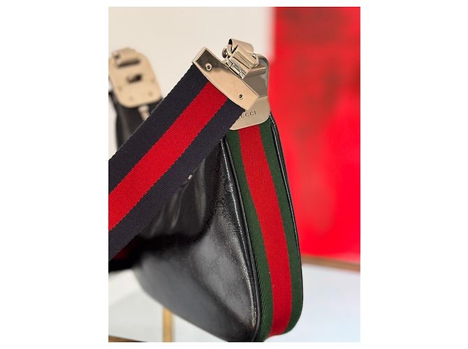 Bolso Hobo Gucci Attache Monograma Negro - vista 8